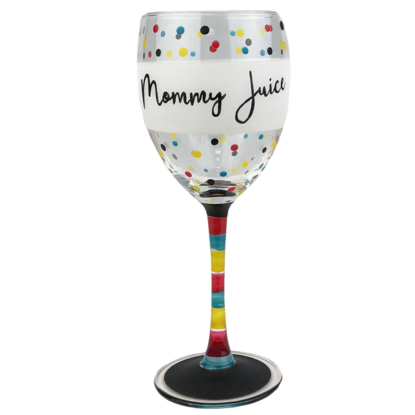 Mom Juice Wine Glasses on