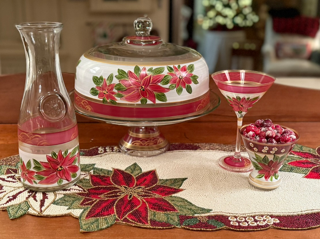 Poinsettia Holiday Carafe