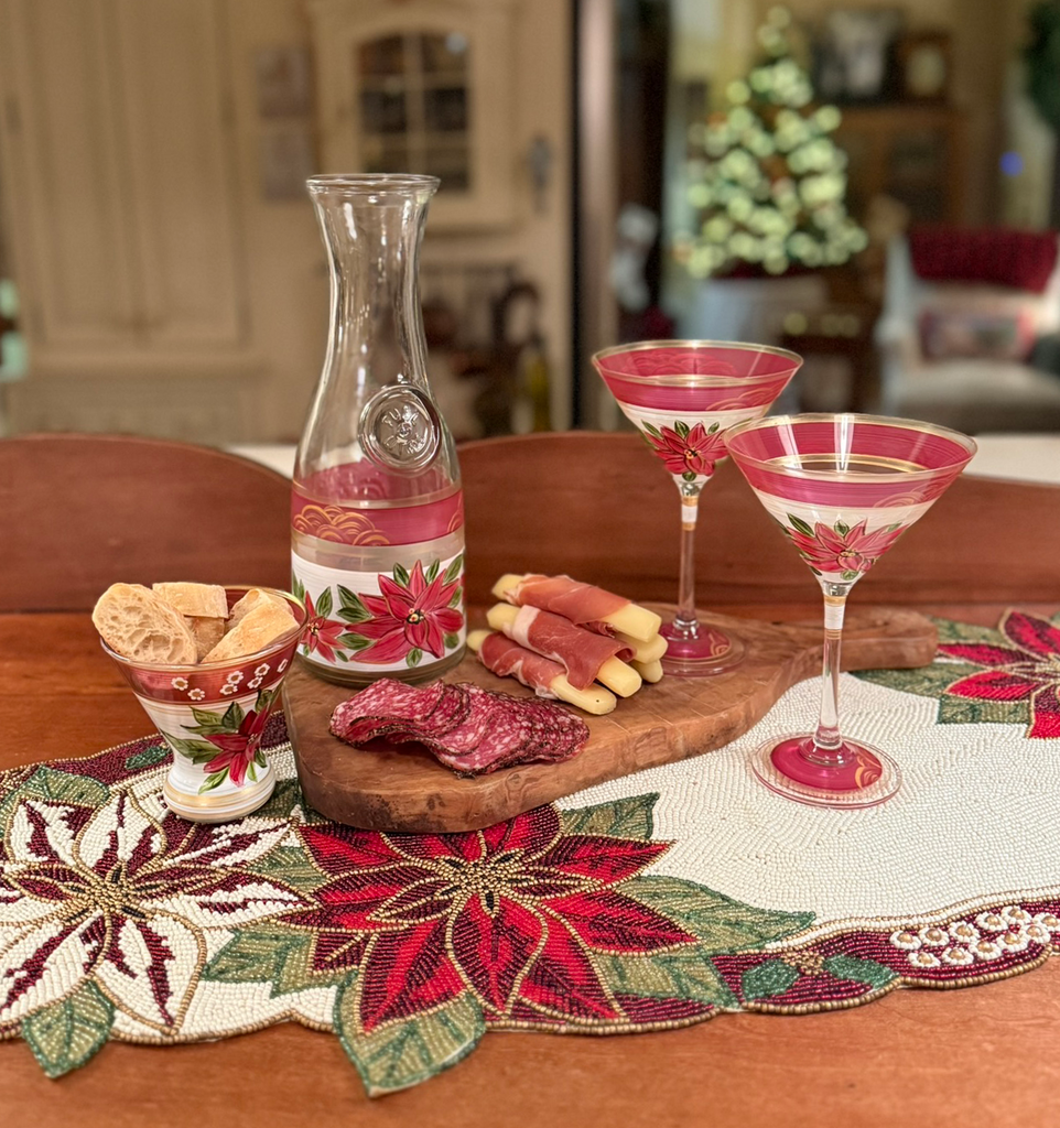 Poinsettia Holiday Carafe